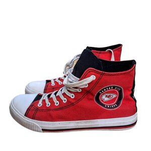 Kansas City Chiefs Shoes Mens Size 9 NFL High Top Canvas Sneakers FOCO EUC